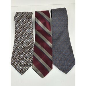 Bill Blass, Men's Vintage Silk Ties,‎ Lot Of 3, Multicolor/multipattern
